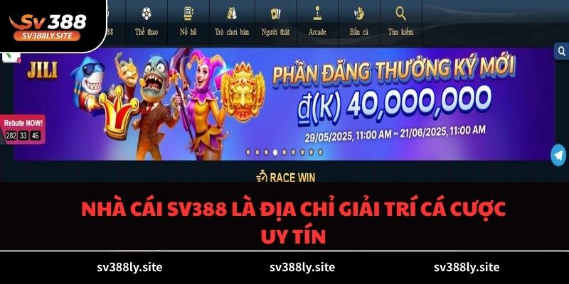 Nhà cái SV388 là địa chỉ giải trí cá cược uy tín
